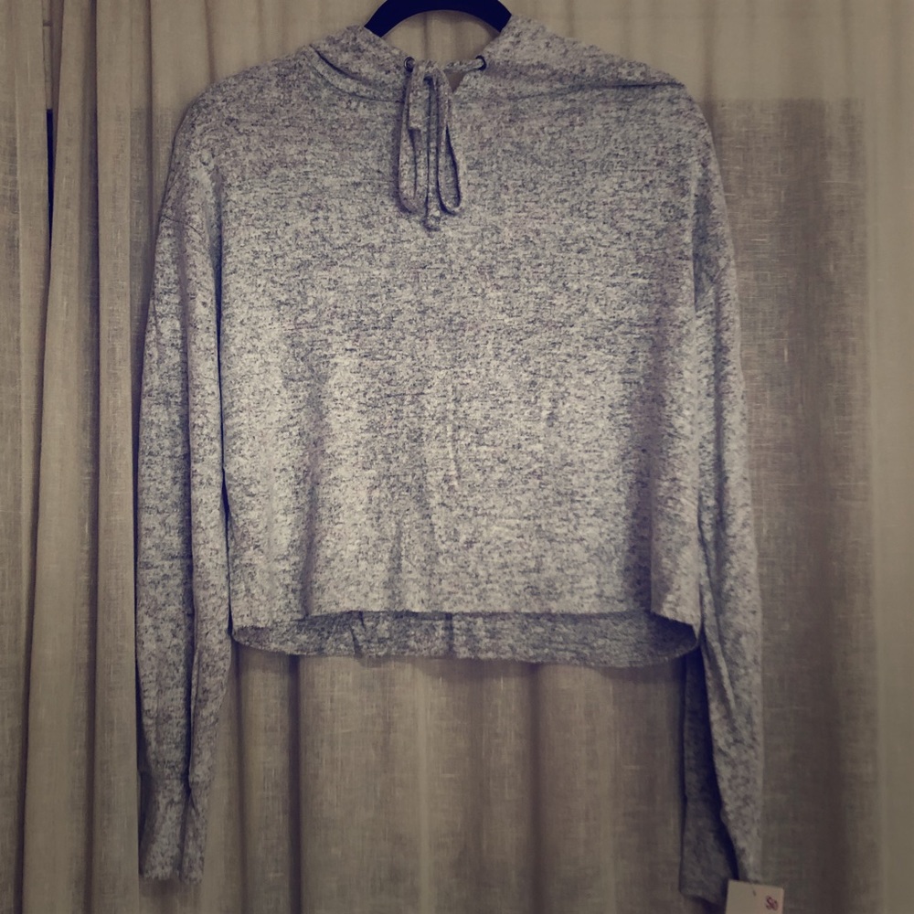 Grey Crop Sweatshirt